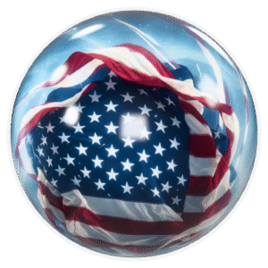 american flag bowling ball patriotic stars and stripes custom design USBC approved bowling ball