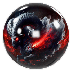 Aries custom bowling ball inferno eclipse design USBC approved