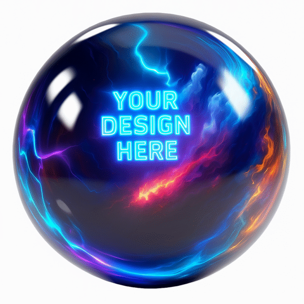 custom regulation bowling ball personalized design sealed under clear coat USBC approved bowling ball