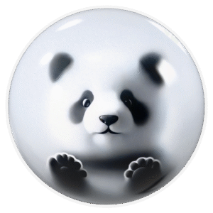 adorable panda custom bowling ball cute cozy design USBC approved