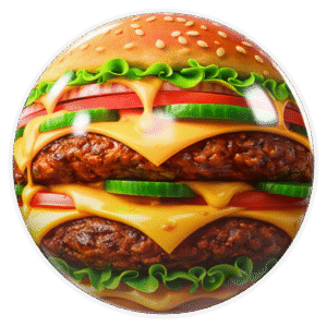 giant burger custom bowling ball funny food design USBC approved