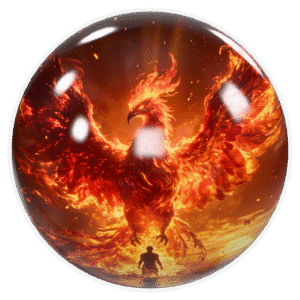 Phoenix rising custom bowling ball rebirth inner power fire design USBC approved