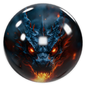 fire dragon bowling ball flame design custom bowling ball