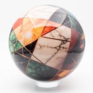 Geometric Marble Bowling Ball – Clear Coat, USBC Approved