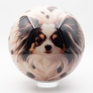 Dog Portrait Bowling Ball – Clear Coat, USBC Approved